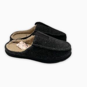 MEN’S fleece lined gray house slippers size 7-8